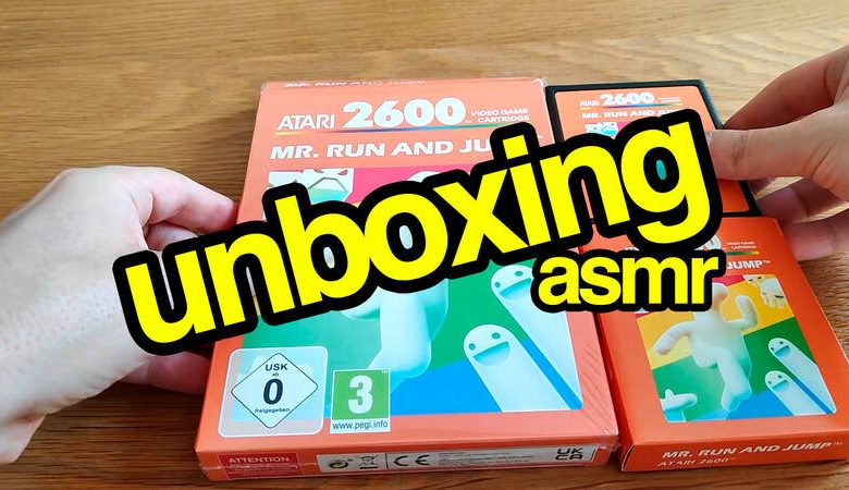 Unboxing ASMR Mr. Run and Jump Atari 2600