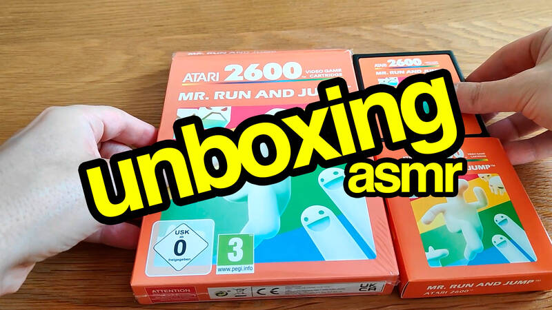 Unboxing ASMR Mr. Run and Jump Atari 2600