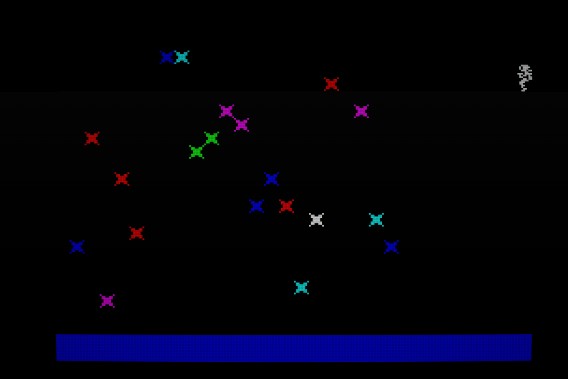 Fondo espacial, múltiples colores y nuestro astronauta, no se puede
negar cierto aire a Jetpac...