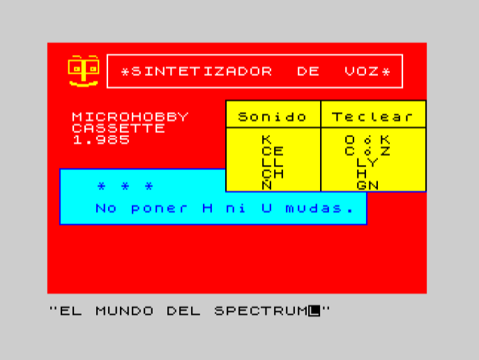 Sintetizador de voz Spectrum