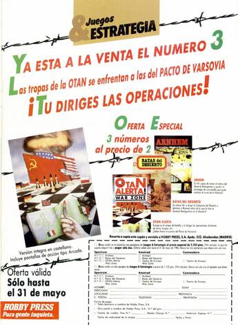 Publicidad del tercer número de Juegos&ESTRATEGIA