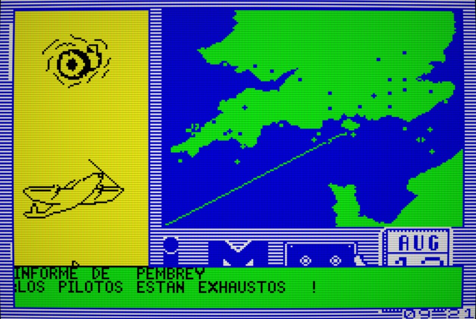 Los cuidados gráficos de los iconos del menú de juego contrastan con la representación esquemática de las batallas