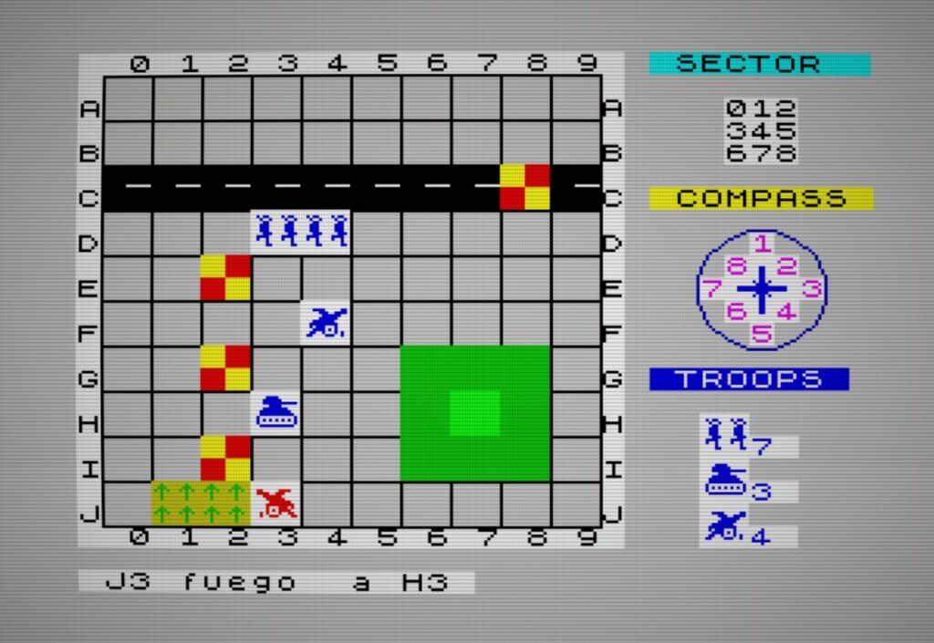 El aspecto gráfico de War Zone es esquemático aunque funcional.