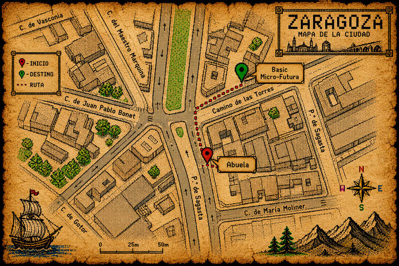 Mapa de Zaragoza BASIC Micro-Futura