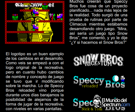 Álbum de desarrollo de Speccy Bros y confirmación de copia física