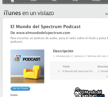 El Mundo del Spectrum Podcast ya disponible en iTunes