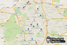 Mapa interactivo de Madrid con las empresas spectrumeras de los 80
