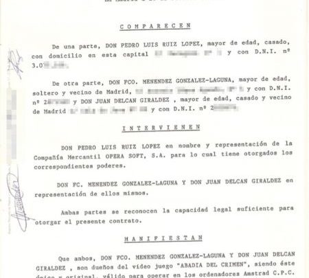 El contrato de la Abadía del Crimen